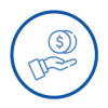 Icon of hand holding money